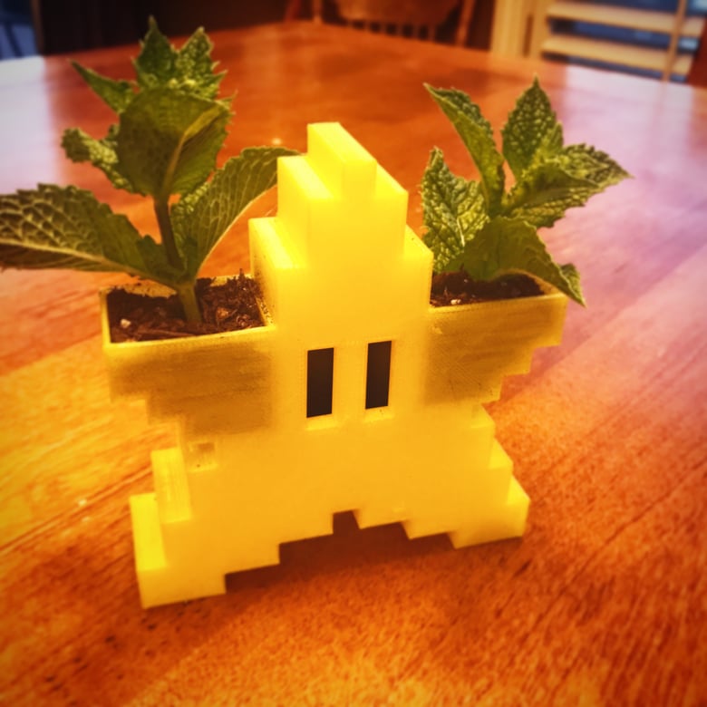 Image of Small - Super Mario Power Star Dual Sided Planter