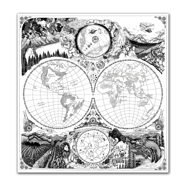 Image of World Map Prints