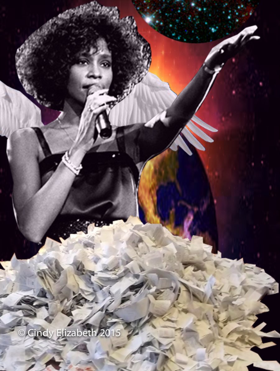 Image of Whitney Houston Poster "Sister Phoenix" Collage Art Print