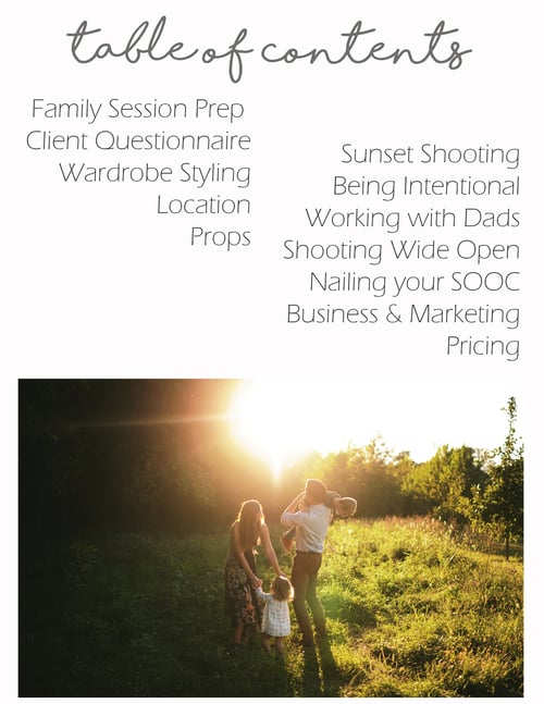 Image of Family Photography Workshop Guide v3.0 2017