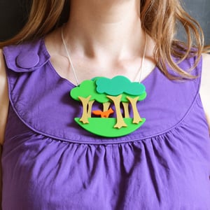 Image of Fox Cub in the Forest Necklace