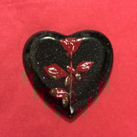 Image 1 of Resin Glitter Heart D🌹M Brooch