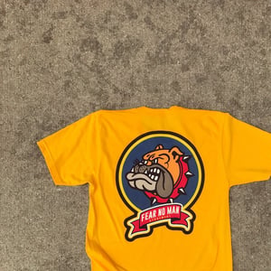 Image of The "Fear No Man - Bulldog" Tee in Gold