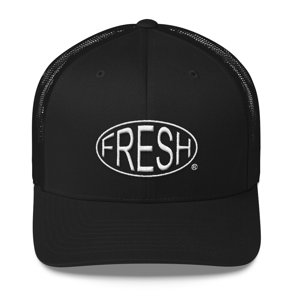 Image of Black "FRESH" Trucker Hat