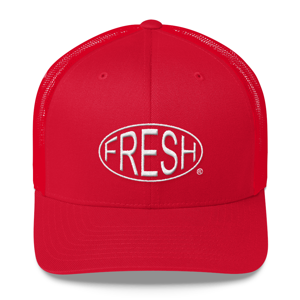 Image of Red "FRESH" Trucker Hat