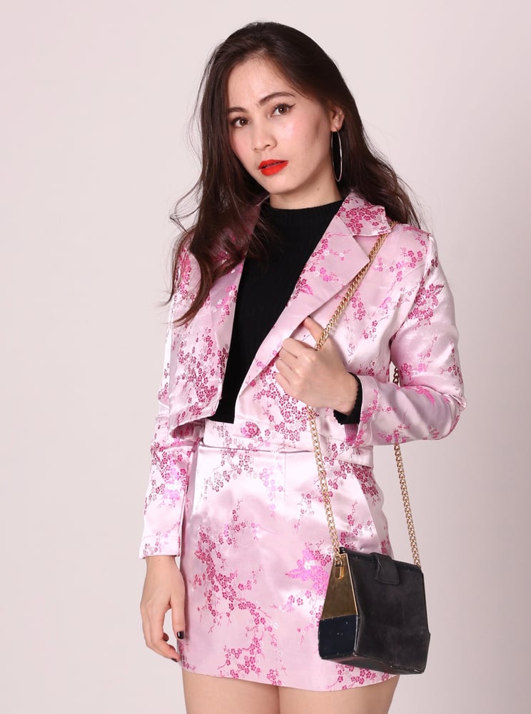 Fran Blazer Set in Pink Sakura | Glitters For Dinner