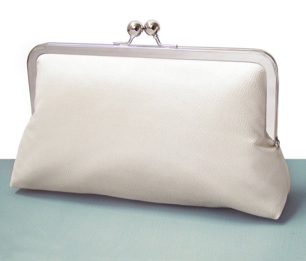 ivory clutch purse