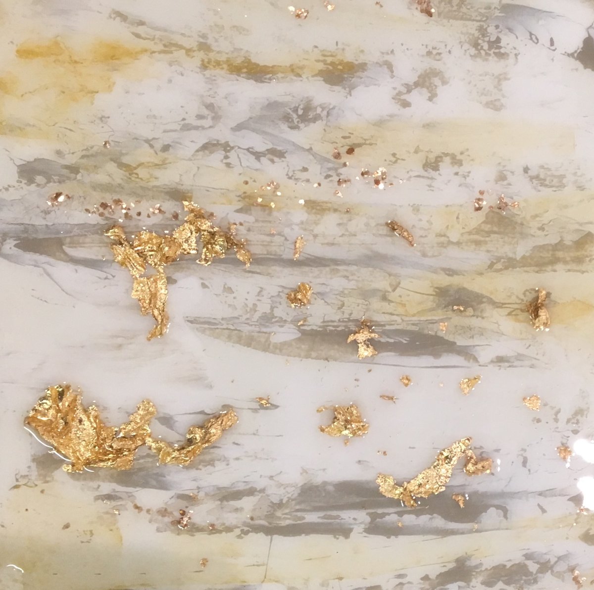 Image of Abstract with gold leaf
