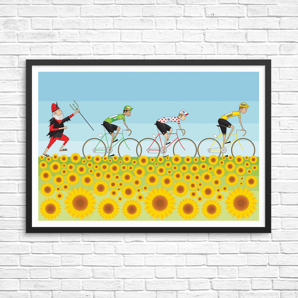 Le Peloton Co — Tour de France Sunflowers Print