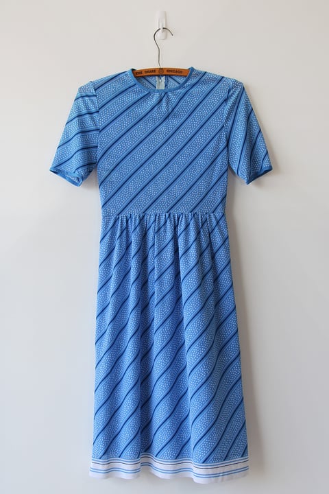 Image of SOLD Blue Candy Cane Dress