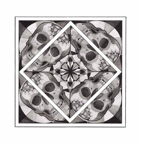 Image of ORIGINAL Artwork - Skull Mandala Series - Nr 2 - Momentum