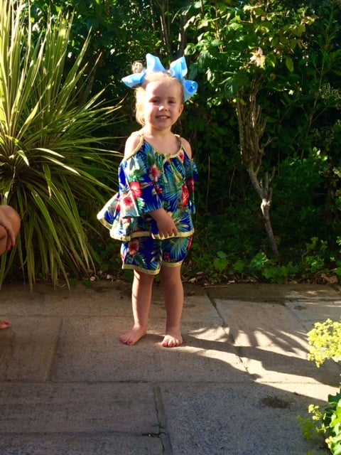 Image of Royal Blue Floral Short Set Age 2-3