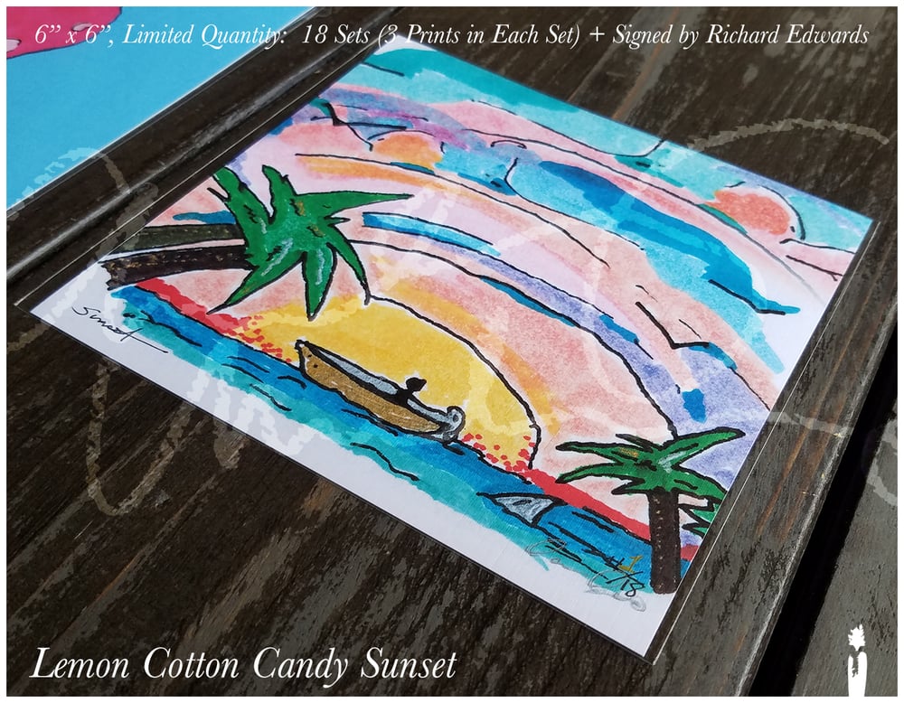 Lemon Cotton Candy Sunset Set (3 Prints) — 1 Print in Each Set Signed by Richard Edwards