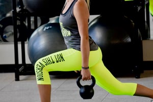 Image of NTV dark grey racer back tank