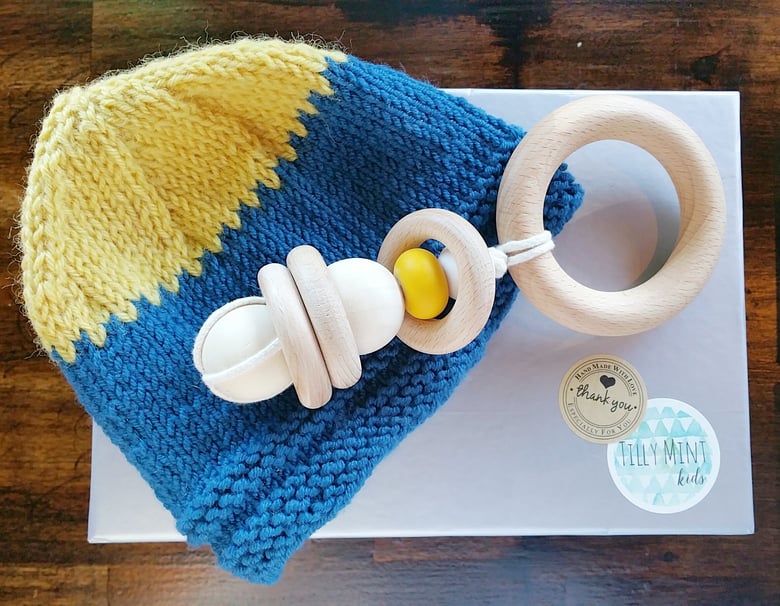 Image of Handmade Knitted Baby Beanie