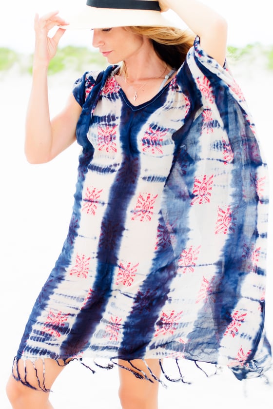 Image of Tie-dye Eyeprint Tunic/scarf