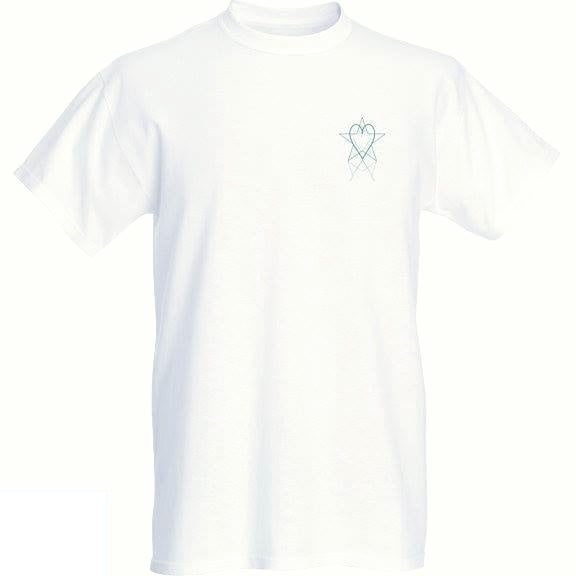 Image of Green Love Star Logo - Large White T-Shirt