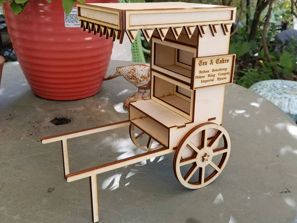 Image of Vintage Tea and Cakes Cart Wood Kit