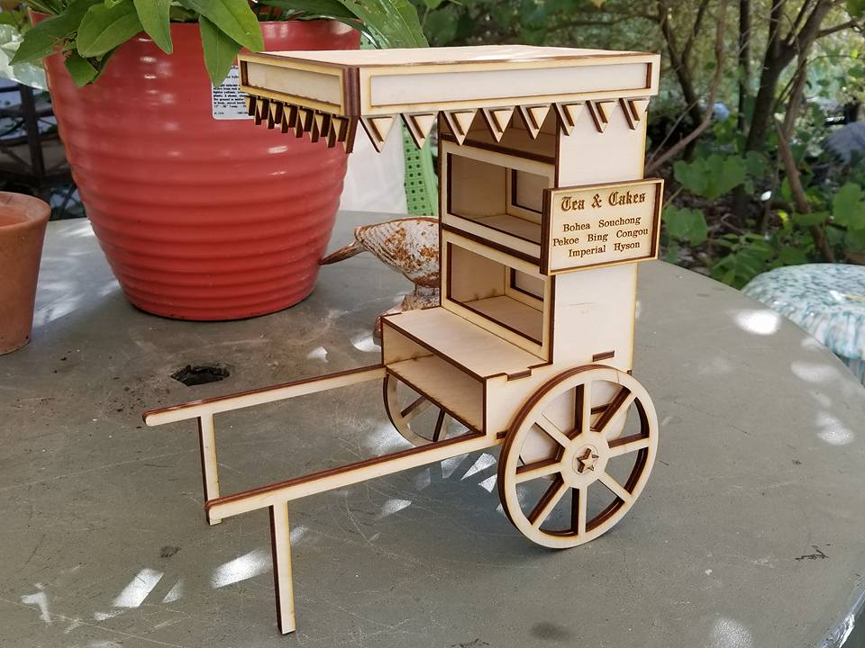 Image of Vintage Tea and Cakes Cart Wood Kit