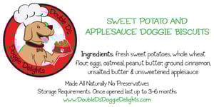 Image of Crunchy Sweet Potato & Applesauce Doggie Biscuits