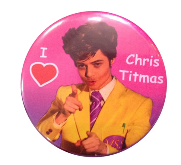 Image of Chris Titmas 3.5cm pin badge