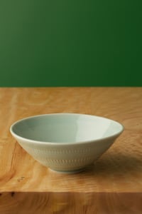 Image 2 of Set of 6 Hi-fire Porcelain with a Celadon glaze bowls 