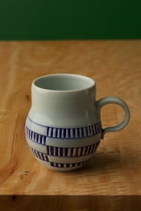 Image 1 of DNA pattern Mugs with cobalt