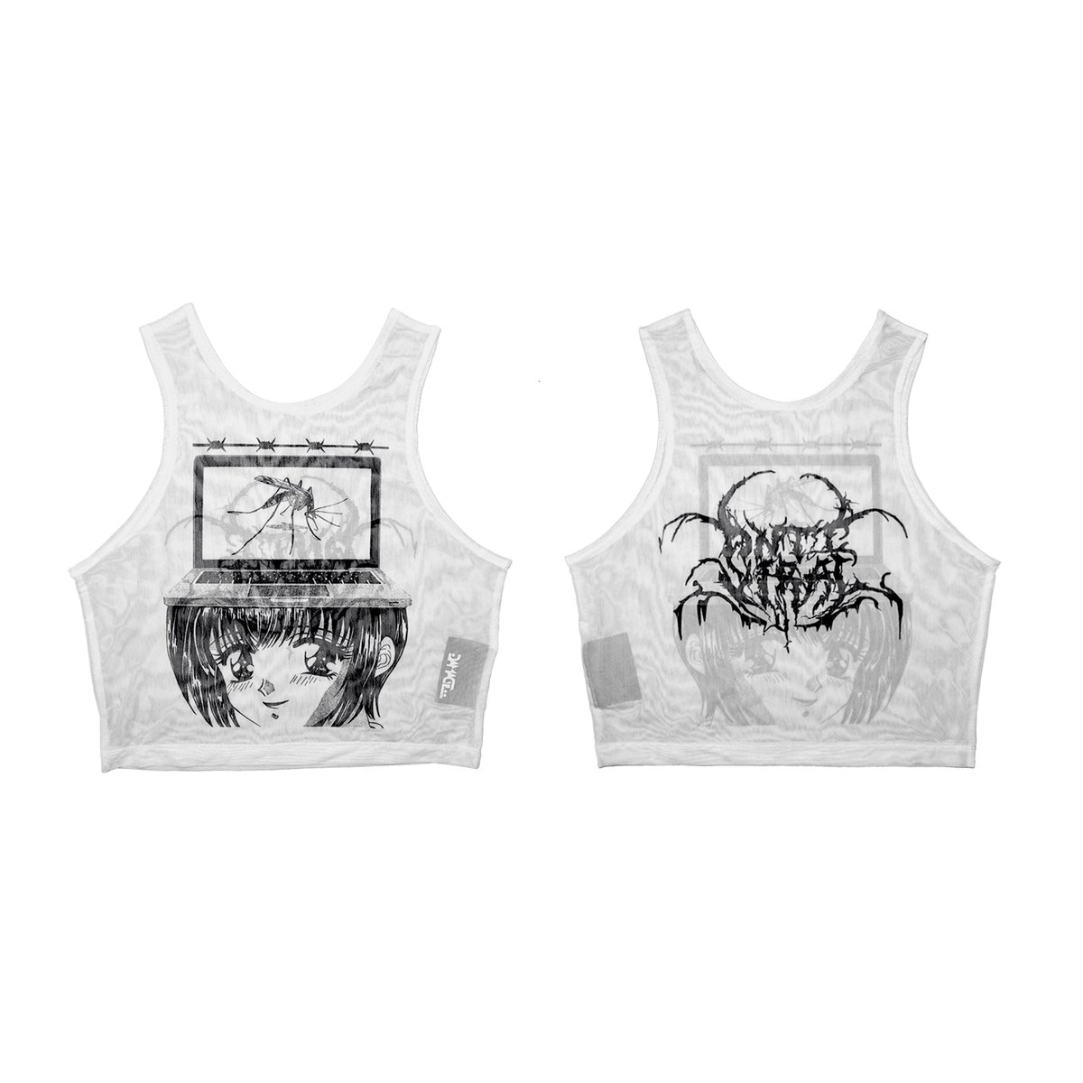 Image of DVMVGE  "Anti-Viral' by Yenta" Crop Top 