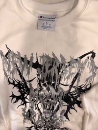 Image 1 of NJ Most Brutal Champion White Crewneck 