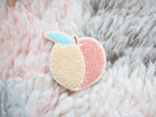 Image of Feeling Peachy Iron-On Embroidered Chenille Patch