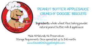 Image of Crunchy Peanut Butter Applesauce Doggie Biscuits
