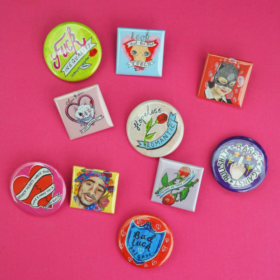 Image of LUCKY DIP - 5 BADGE SELECTION PACK!