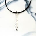 Personalised Bar Sterling Silver Pendant