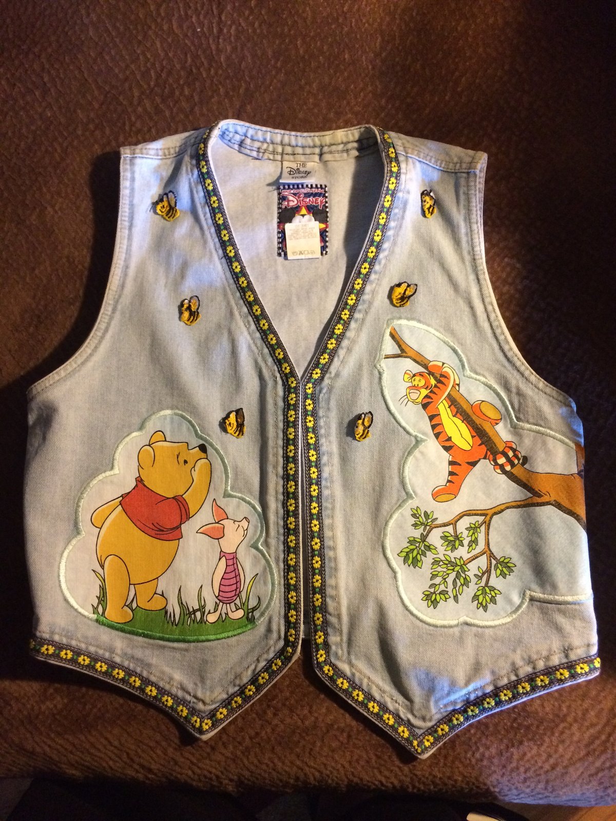 Image of Vintage Winnie the Pooh denim vest by JouJou.