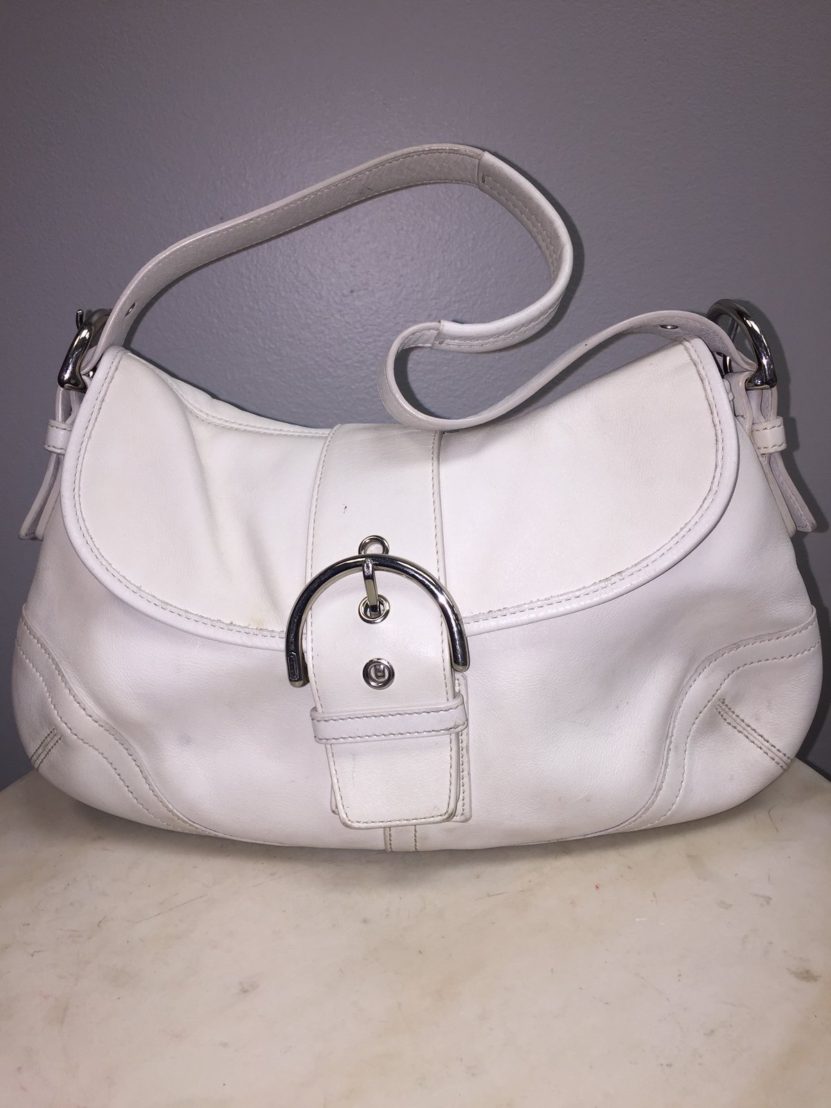 white coach purse