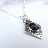 Image 7 of Handmade Starlight Blue Goldstone Sterling Silver Pendant 925