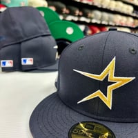 Image 3 of New Era 59Fifty Navy Gold  OG Side Batty