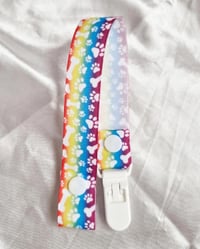 rainbow puppy paci clip