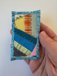 Image 1 of Business Card No. 6 - tiny art quilt 