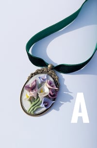 Image 2 of Vintage Floral Pendants