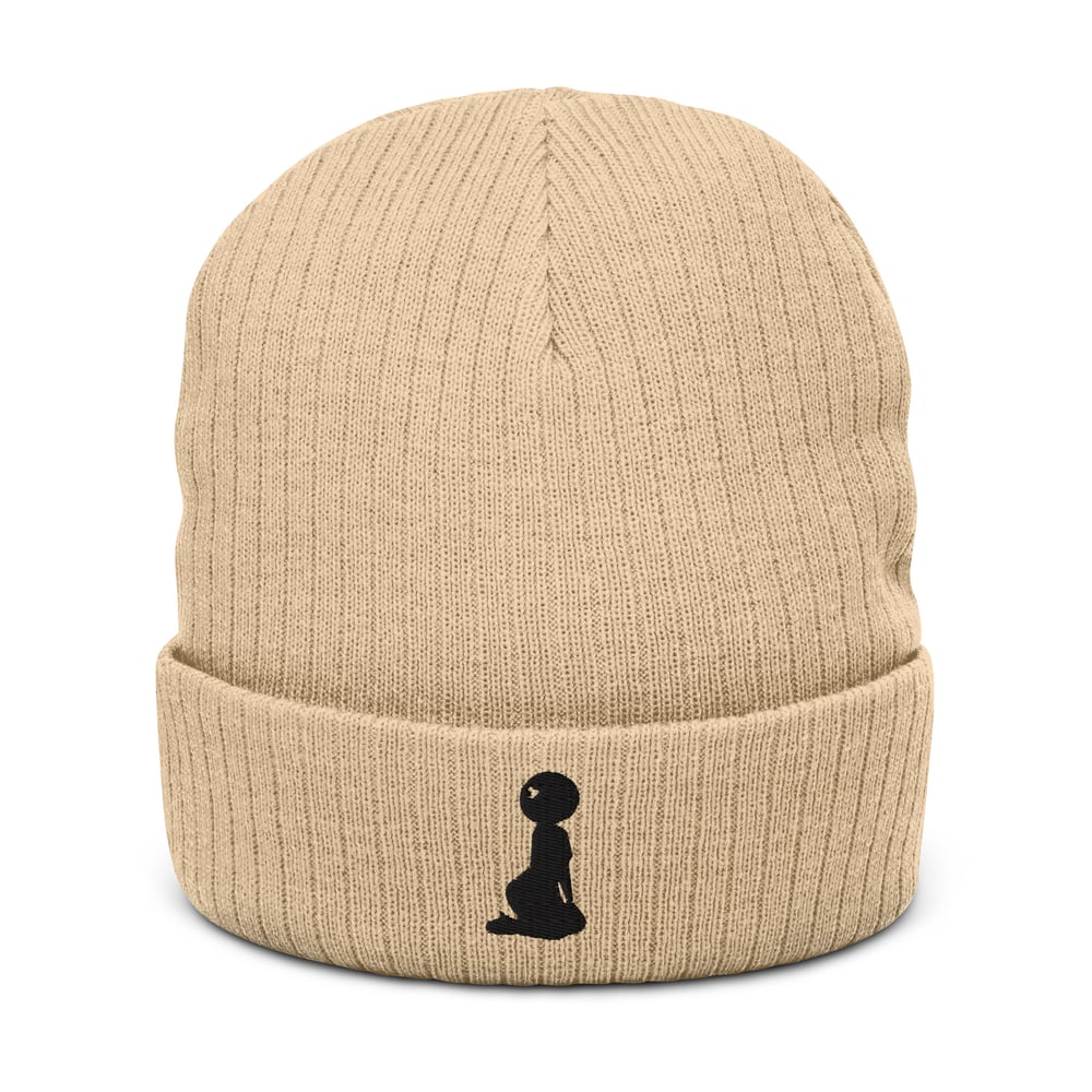 Image of LOGO Ribbed knit beanie