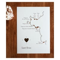 Image 1 of Affiche Plages en Or Saint Briac noir A4