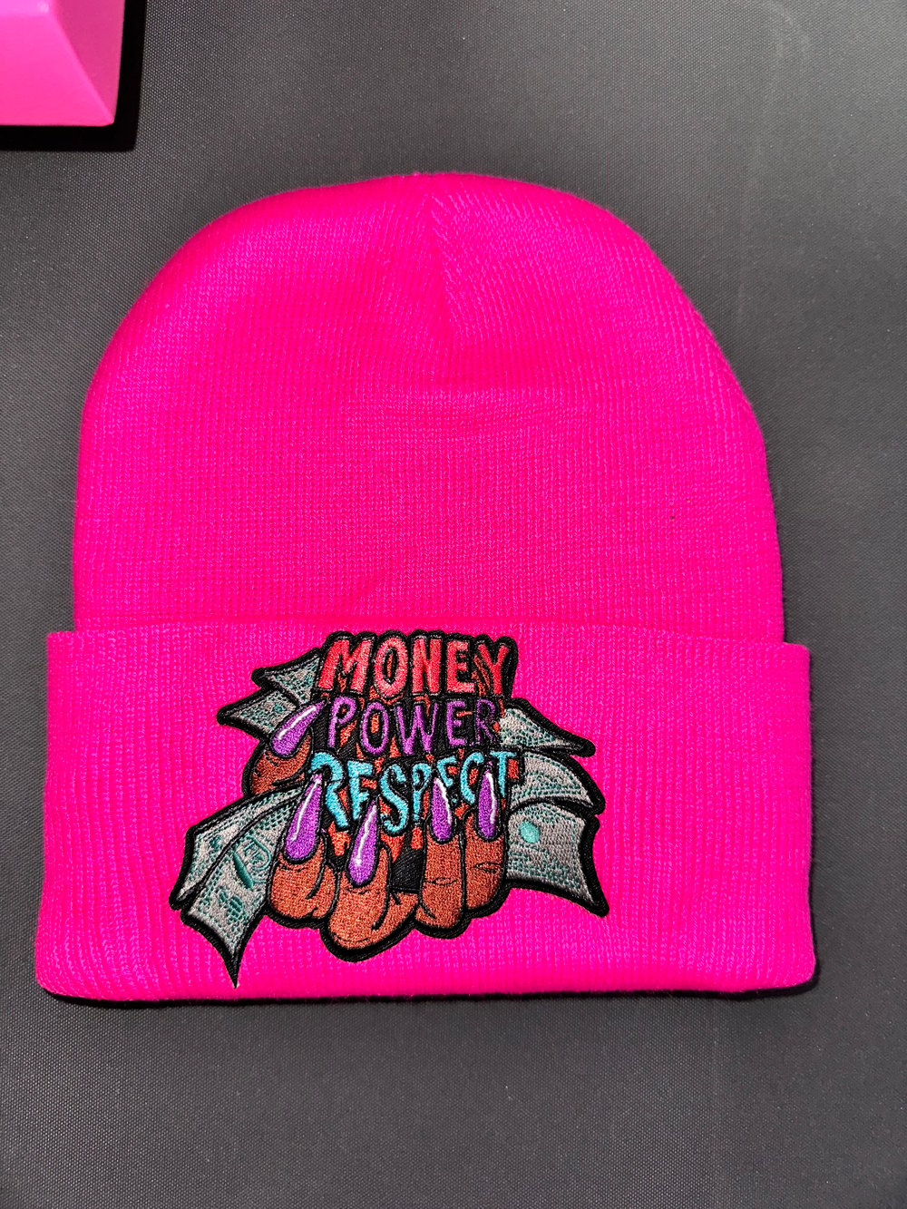 Image of Pick a pink beanie hat beanie