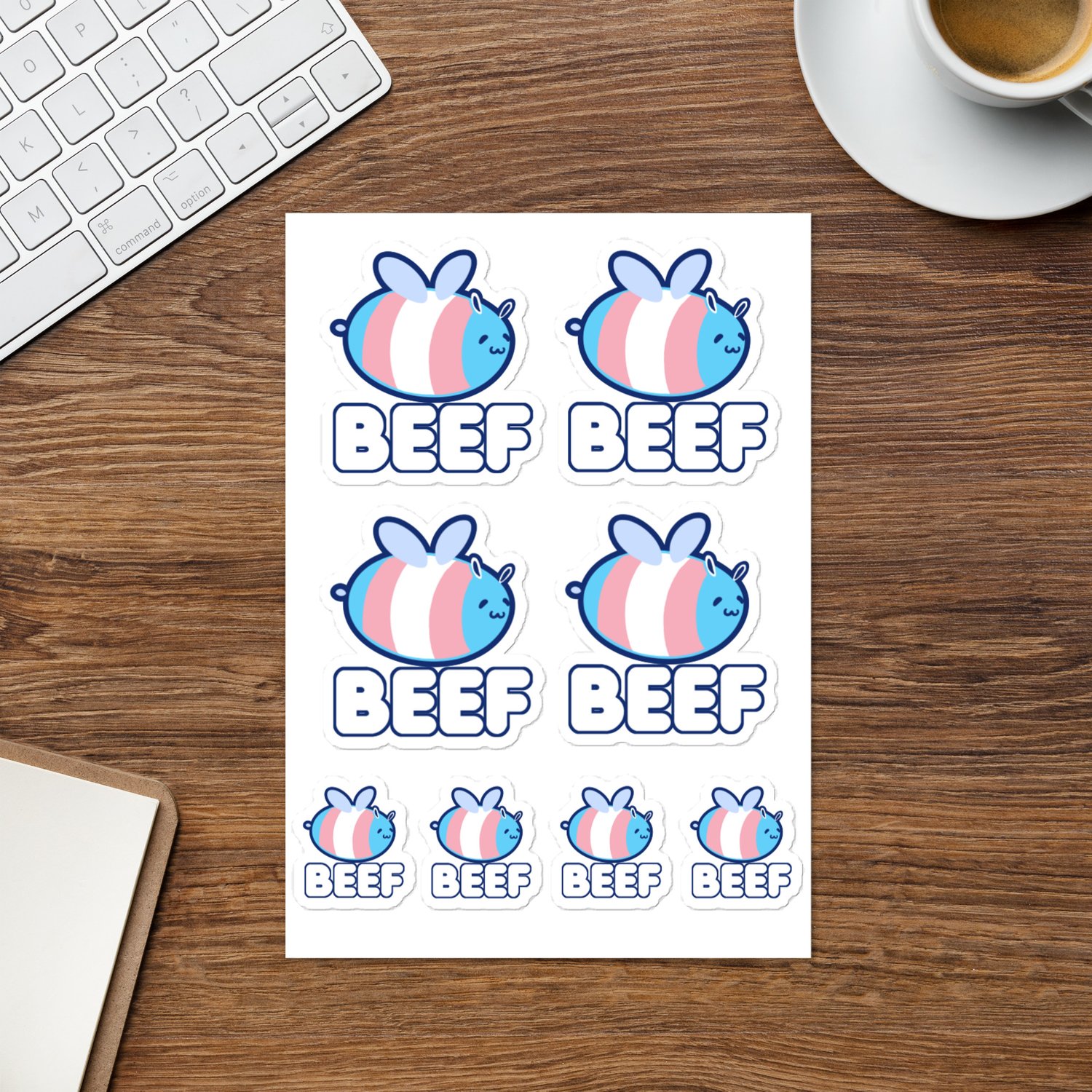 TRANS BEEF Sticker Sheet