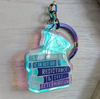 Image 2 of Bookbinding Resistance Keychain