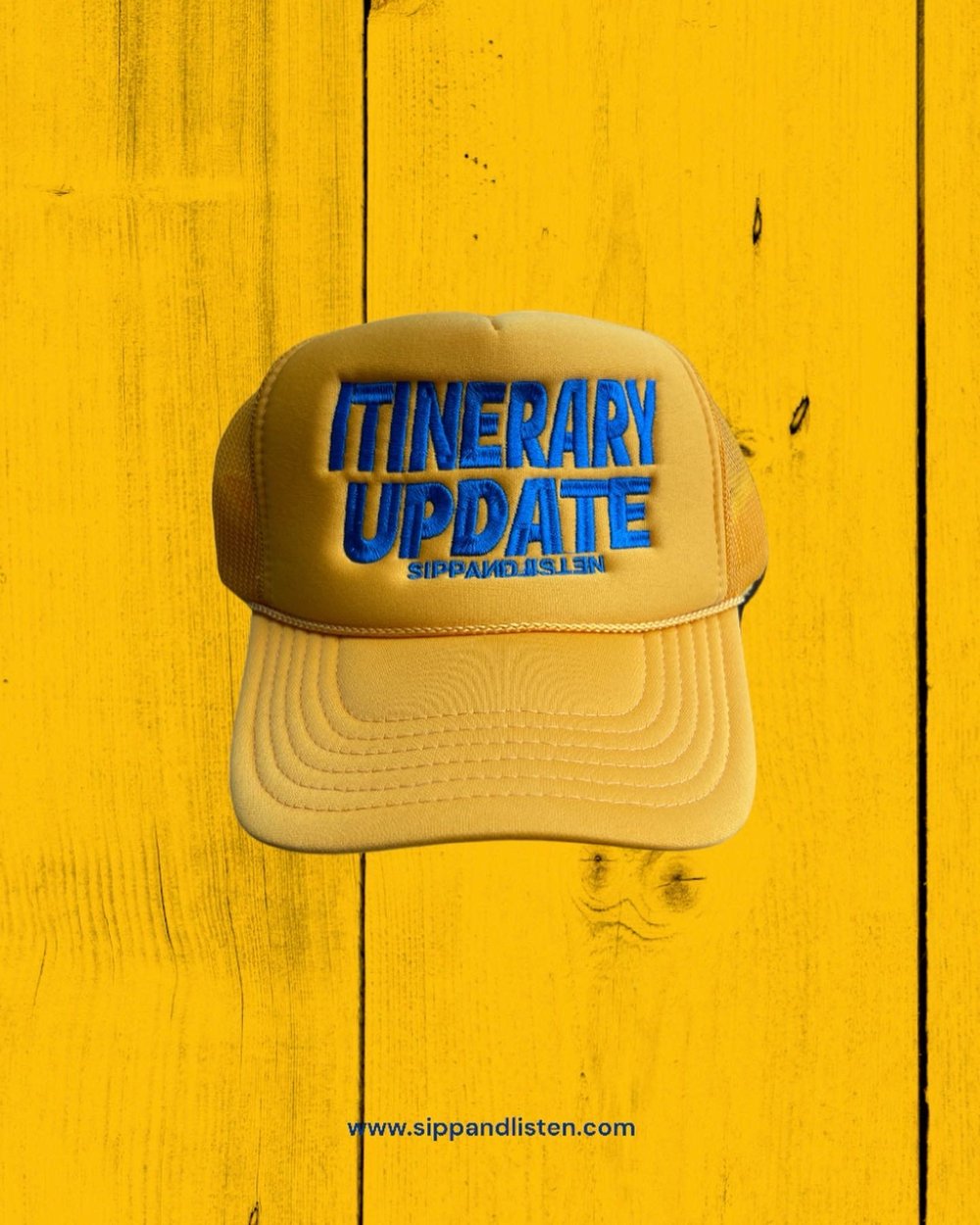 Itinerary Update Embroidered Truckers