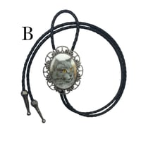 Image 3 of Grey Longhair Cat Bolo Tie 
