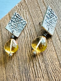 Image 11 of citrine and sterling silver post earrings