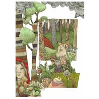 Red Riding Hood Greetings Card