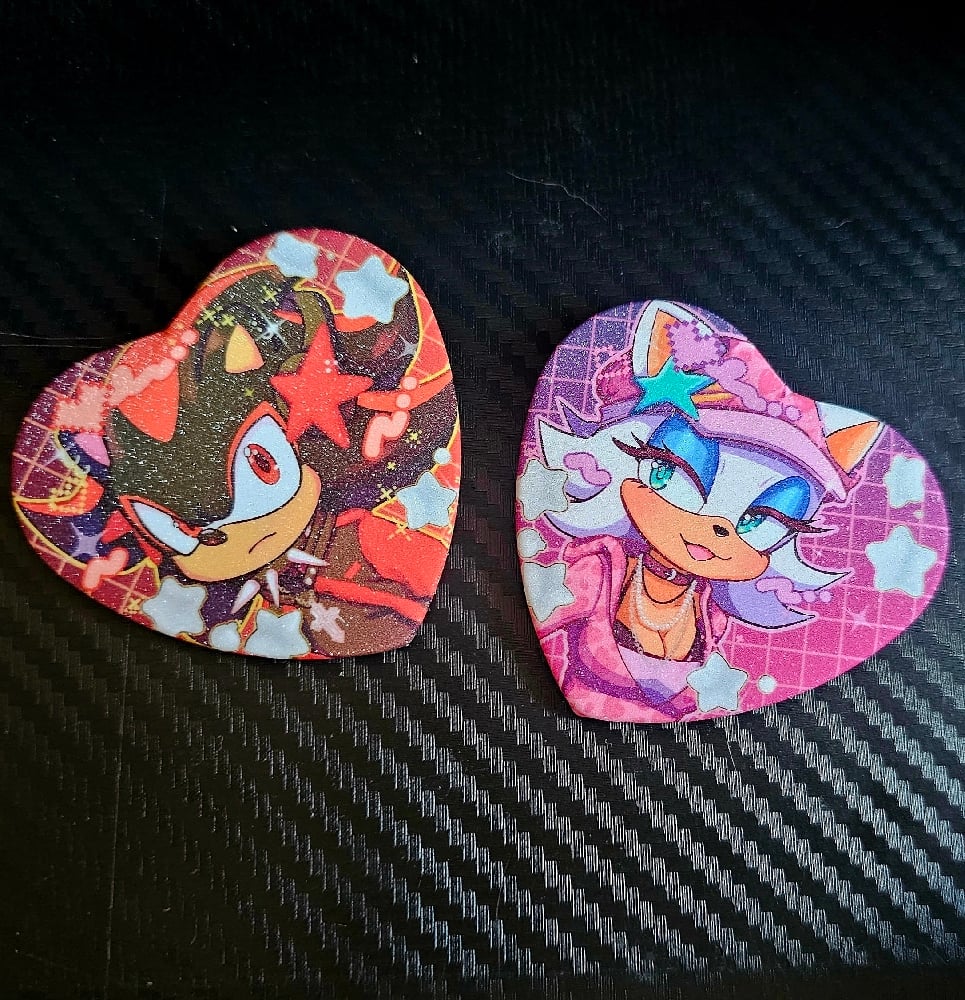 Image of Y2K Shadow and Rouge Glitter Pins